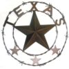 Texas Star Barbed Wire Metal Wall Art